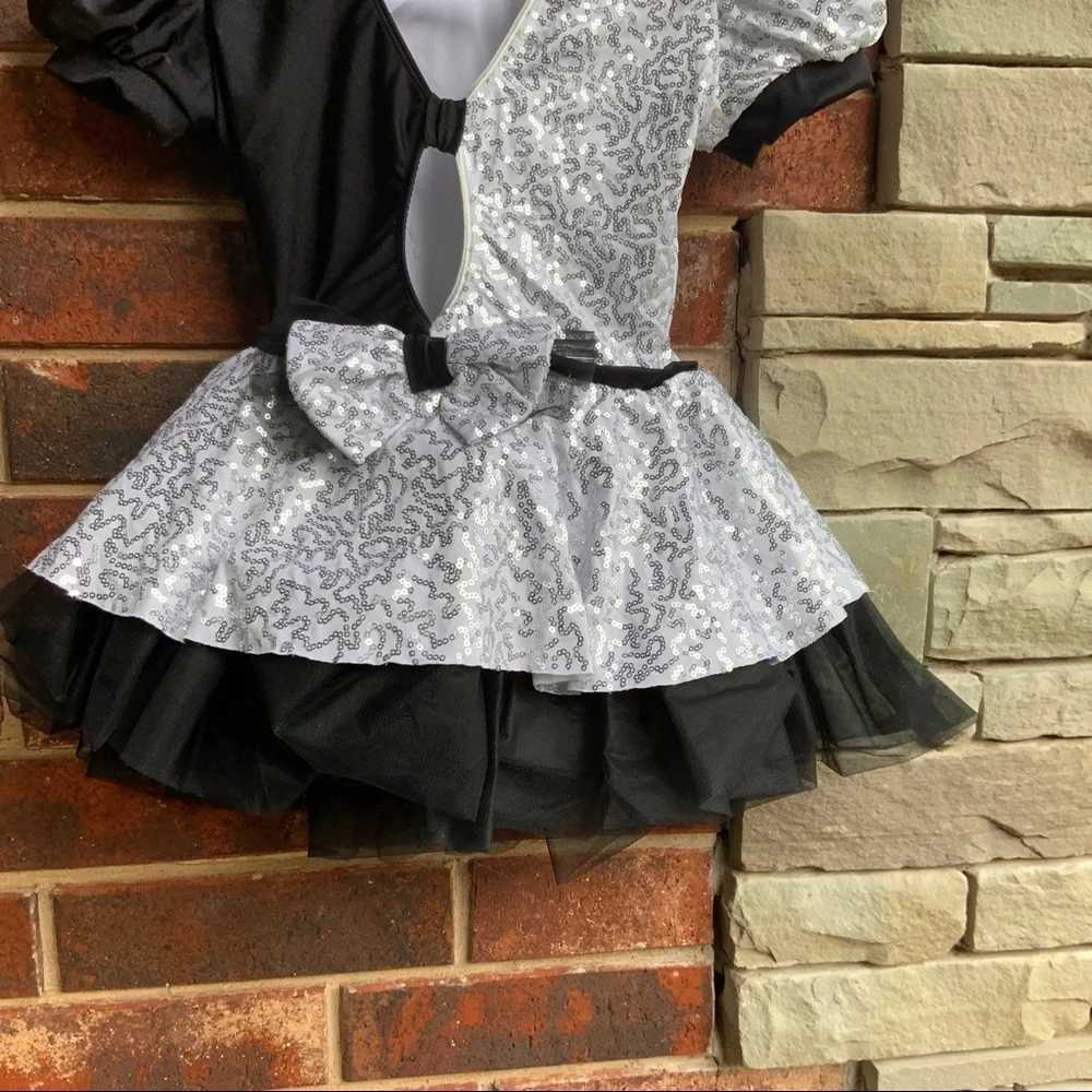 Revolution Dancewear Silver Sequins Costume CM